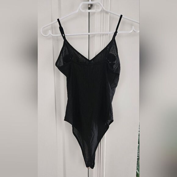 Sheer with floral embroidery bodysuit - Picture 2 of 3